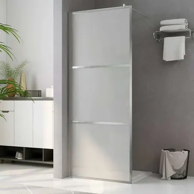 vidaXL Paravan de duș walk-in, 140 x 195 cm, sticlă ESG mată integral