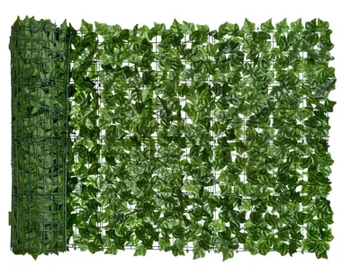 Gard 1m x 3m lungime cu frunze artificiale verde decoractiv