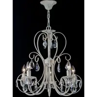 Candelabru Princess,5 becuri dulie E14, 230V,D.51cm, H.54 cm,Crem