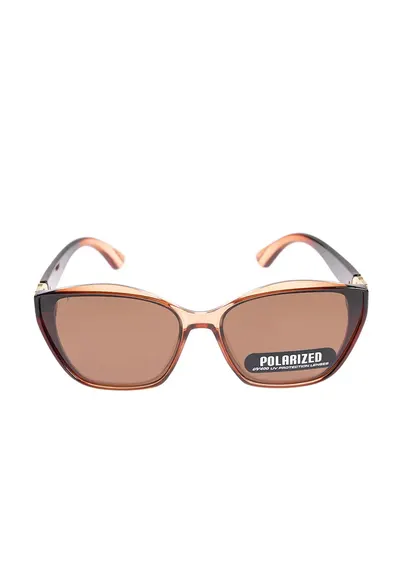 Ochelari de soare eleganti maro cu design cat eye