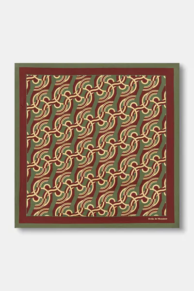 Drôle de Monsieur neckerchief pentru bărbați de mătase Chain Link Monogram