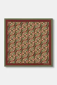 Drôle de Monsieur neckerchief pentru bărbați de mătase Chain Link Monogram