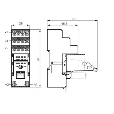 Soclu cu alocare logica borne, racorduri elastice, 4 CC, 6A
