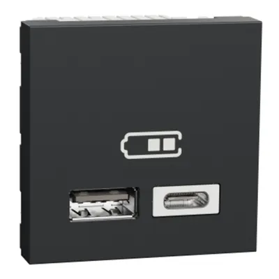 Noua Unica, Priza dubla incarcare USB 2.0 2m A+C antracit