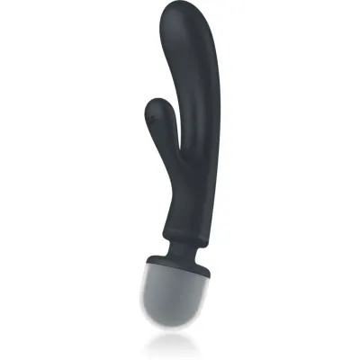Satisfyer Triple Lover 2 in 1 cap de masaj și vibrator grey 23.8 cm