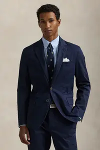 Polo Ralph Lauren sacou cu un singur rând de nasturi pentru bărbați din bumbac cu elastan