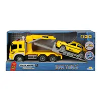 Camion de tractat cu lumini si sunete, Taxi, Maxx Wheels, 1:16, Galben