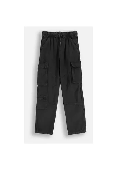 Pantaloni cargo cu talie cu snur