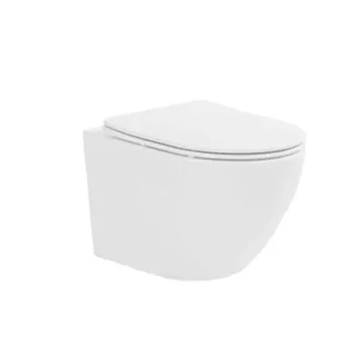 Set vas wc suspendat, tornado, alb, cu capac softclose, Fluminia Ricci