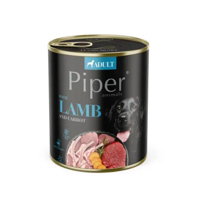 Conserva pentru caini Piper Adult cu miel morcov 800 gr