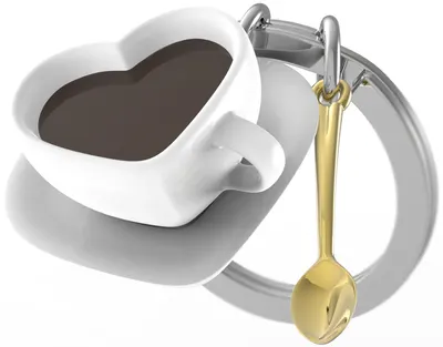 Breloc Metalmorphose - Heart coffee cup