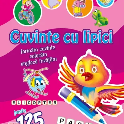 Cuvinte cu lipici (1). Formam cuvinte coloram engleza invatam