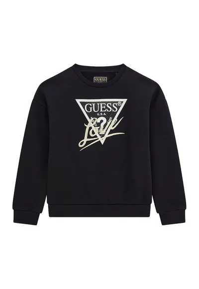 Bluza de trening din bumbac cu logo - Negru