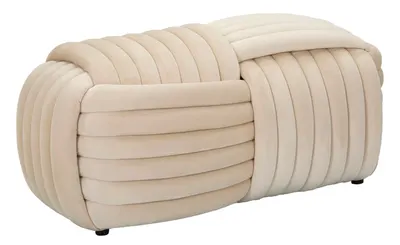 Mauro Ferrettibancă Softy Crem, Dimensiuni: 90X45X45 cm. | Aosom Romania