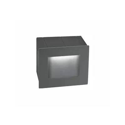 Lampa trepte KRYPTON Inchis Gray Aluminiu LED 3W 270Lm 3000K, 220-240 Volt 50Hz Beam 15 degrees -IP54