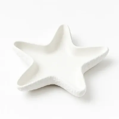 Tăviță stea de mare din ceramică jesmonite – 13×13 cm - Marmorată verde