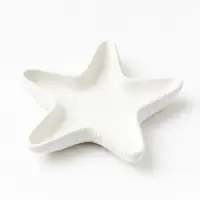 Tăviță stea de mare din ceramică jesmonite – 13×13 cm - Marmorată roz