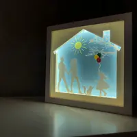 Tablou luminos Parinti si copii 014