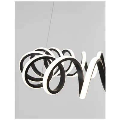 Lampa suspendata ZINIA Nisipiu Negru Aluminiu & Silicone LED 45 Wat 230 Volt 3375Lm 3000K IP20
