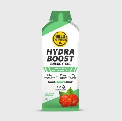 Gel energizant cu cafeina, Hydra Boost cu Guarana, GoldNutrition 60g