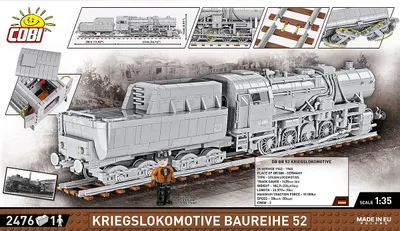 Set de constructie - Kriegslokomotive Baureihe 52