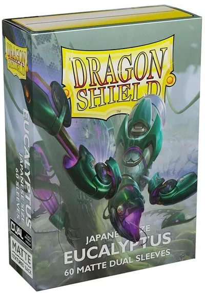 Protecții pentru cărți de joc Dragon Shield Dual Sleeves - Small Matte Eucalyptus (60 buc.)