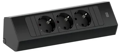 Prelungitor Bachmann - CASIA 2, 3x Schuko, 2 m, negru