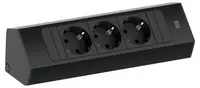 Prelungitor Bachmann - CASIA 2, 3x Schuko, 2 m, negru