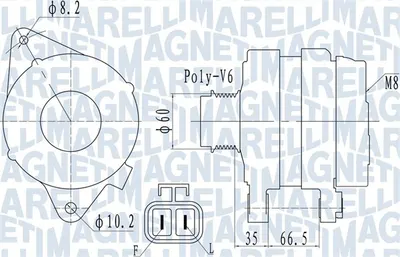 Alternator (14v, 100a) Potrivit Opel Astra H, Astra H Classic, Astra H Gtc, Astra H Kombi, Corsa D, Meriva A, Meriva B, Zafira B, Zafira B Minivan 1.7d 08.06