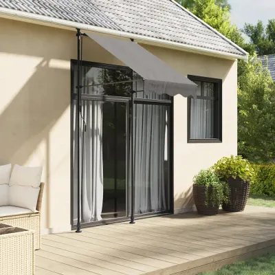 vidaXL Copertină retractabilă, antracit, 100x150 cm, textil și oțel