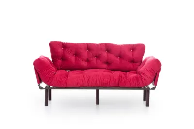 Canapea extensibila NITTA, 3 locuri, bordo, 185x70x85 cm