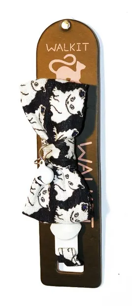 Walkit Zgarda Pisica Canvas 1.0 X 20-30 cm Negru