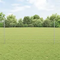 vidaXL Stâlp de gard încorporat 11 buc. Argintiu 160 cm