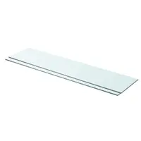 vidaXL Rafturi, 2 buc., 90 x 20 cm, panouri sticlă transparentă