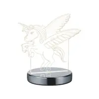 Veioză argintiu-lucios LED (înălțime 17 cm) Karo – Reality