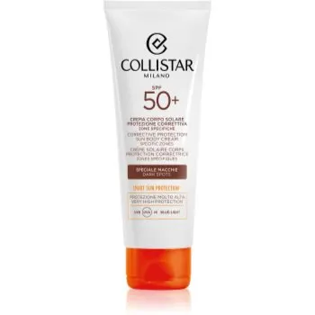 Collistar Sun Corrective Protection Body Cream Specific Zones SPF 50+ crema pentru bronzare impotriva petelor