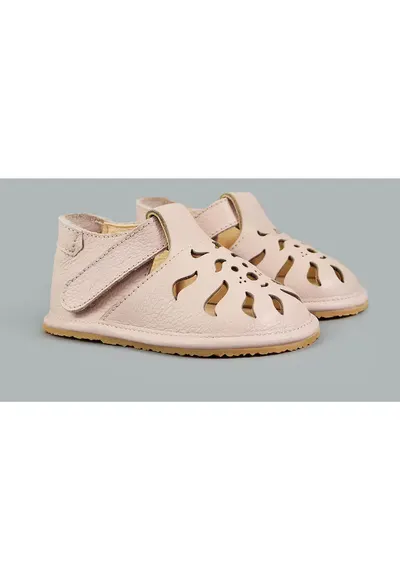Sandale Barefoot din piele naturala - Shira - Roz - Roz pal