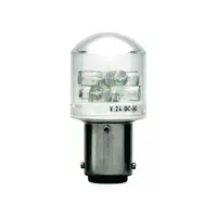 Led Bulb, Ba15d Fitting, White, 24vac/dc