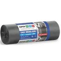 Saci Menajeri 120 l, 10 Bucati, LDPE Negru, Horeca