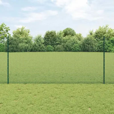 vidaXL Gard din plasă sudată cu stâlpi 50 x 1,2 m Oțel cu strat de PVC