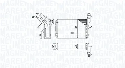 Schimbator caldura incalzire habitaclu potrivit RENAULT 19 II, 19 II CHAMADE, 19 II HATCHBACK, CLIO I, CLIO I HATCHBACK 1.1-2.0 05.90-09.98