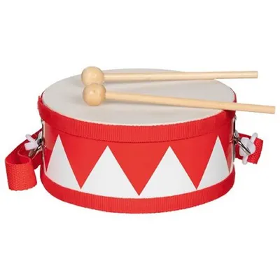 Toba rosie cu malete din lemn, instrument muzical pentru copii