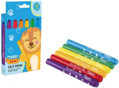 Carioci Jovi - My First Felt Pens, 6 culori