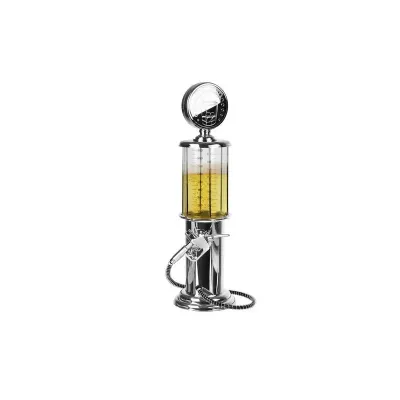 Dozator pentru bauturi, 1 litru, reutilizabil, 48x14x14 cm, argintiu