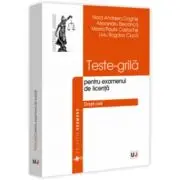 Teste-grila pentru examenul de licenta. Drept civil