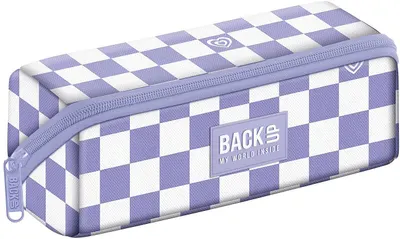 Penar școlar BackUp 8 K - Violet Checkerboard, 1 fermoar