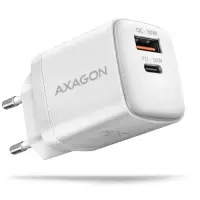 Incarcator retea AXAGON ACU-PQ30W, PD 3.0, QC 4+, 1x USB-C, 1x USB-A, 30 W (Alb)