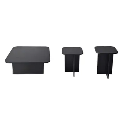 Set masuta de cafea BLUES, negru, 40x40x50 cm