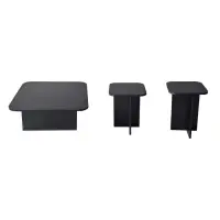 Set masuta de cafea BLUES, negru, 40x40x50 cm
