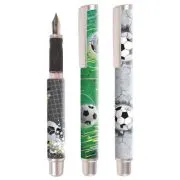 Stilou Cresco GoPen 202000-E, penita iridium, alimentare rezerve, corp plastic diverse culori, model fotbal